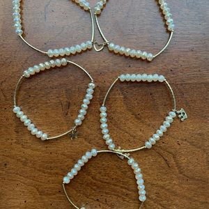 Pink and gold bracelet set